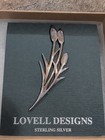 Kenneth Kantro Windswept Cattails Sterling Silver Brooch Pin  Lovell Designs 1 1