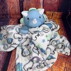 Baby Kiss Blue Green Dinosaur Lovey Dino Plush Blanket Snuggle Security Blanket