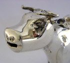 Rare Austro-hungarian Solid Sterling Silver Cow Creamer Cream Jug C1900
