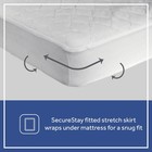 Waterproof Crib Mattress Pad  Easy Clean Washable  Crib toddler Bed  White