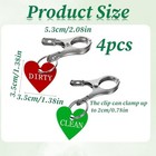 4 Pcs Laundry Basket Labels  Clean And Dirty Heart-shaped Signs With Stainless