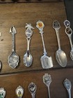 53 Vintage Souvenir Spoons Lot Possible Silver  Estate Find Travel Collection