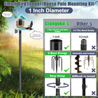 Smart Bird Feeder Pole 1-inch Dia 110 Inch Bluebird House Pole