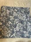 Linden Street Matelassse Euro Sham  Blue And White Floral  26x26   Cotton