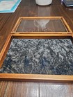 9x14 -wood Glass Top Display Case Brown clear  Rectangle   35