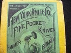 Vintage New York Knife Co  Hammer Brand Walden  Orange County Ny Knife Box Rare 