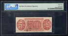 Fr  1328 50 Cents Third Issue Fractional Currency Note Pmg Uncirculated-63