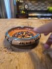 Vintage Middle Eastern Hotel Pottery Ashtray Colorful Hand Painted Signed E5