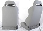 New 2 Gray Cloth Racing Seats Reclinable For Chevrolet      
