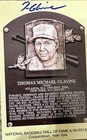 Tom Glavine Baseball Hof Signed Autographed Plaque Card Beckett Cert Coa