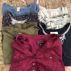 Womens Tops Bundle Of 7 Boho Peasant Summer Casual Medium Large Mix Lot Blouses