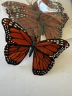 Artificial Monarch Butterfly Decorative Ornaments Lot Feather And Plastic 