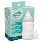 Evenflo Balance Wide Neck Baby Bottles Clear And White 5oz 2 Count