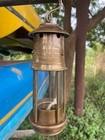 7  Antique Brass Miner   s Lantern     Vintage Ferndale Coal Lamp   Steampunk Decor