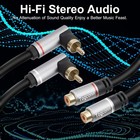 Togconn Rca Extension Cable  2rca Male To 2 Female Stereo 2 Feet  Black 