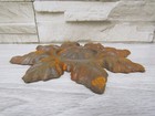 Rustic Rusty Individual 6 1 4  Cast Iron Decorative Aztec Medallion Rosette