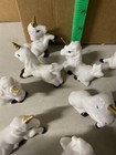 Vintage Unicorn Figurines Set Of 10 Porcelain White Magical Fantasy Mythical
