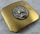 Vintage Obsolete Brass Firefighter Fire Department Belt Buckle Emblem Insignia