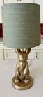Pottery Barn Teen Emily   Meritt Bunny Lamp Antique Bronze   Rare   Euc