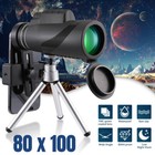 80x100 Super Zoom Monocular Night Vision Bak4 Prism High Power Waterproof tripod