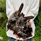 1 9lb  Large Natural Smoky Black Quartz Cluster Crystal Raw Specimen Healing