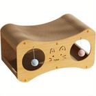 1pc Cute Cat Lounger Scratcher Double Layered Cat Scratcher Bed With Hanging