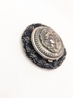 Antique 1903 1900s Woman Cameo Coin Beaded Purse Silver Art Nouveau Lady Wedding
