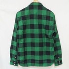 The Flat Head Snw-101l Block Check Western Flannel Shirt     Green black     Size 46
