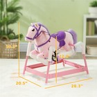 Spring Rocking Horse Kids Ride On Toy Plush Ride-on Horse W  Sounds For 3-8