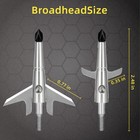 12pcs 100 Grain Archery Broadheads 2 Blade 2  Dia Expandable Hunting Arrowhead
