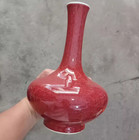 Nice Chinese Collectable Art Hand Red Glaze Porcelain Shang Vase