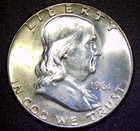 1961-p Bu Uncirculated Franklin Silver Half Dollar Hd22