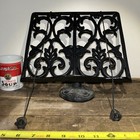 Vintage Cast Wrought Iron Cookbook Bible Book Stand Recipe Holder
