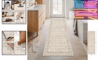 2x6 Long Beige Farmhouse Kitchen Runner Rug Washable Non Slip Carpet For Bath   
