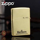 Brass Stamped Bullfighting Marlboro Cowboy Zippo Lighter Us Shipping