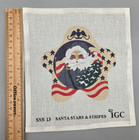Igc Needlepoint Canvas Santa Stars And Stripes