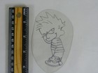 Vintage Acetate Stencil  calvin   Tattoo Stencil 