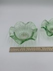Set Of 2 Vintage Set Up 2 Green Bowls Controlled Bubbles