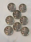 Vintage Johnson Brothers Merry Christmas Butter Pat trinket Dishes Set Of 8