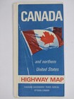 1967 Canada   Northern Us Official Highway Map Travel Bureau Dept  Mines Vtg 8g