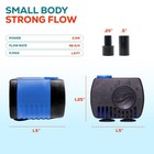 66 Gph Water Pump Adjustable Quiet Submersible Powerhead Fish Tank Hydroponics