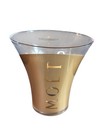 Moet   Chandon Champagne Ice Bucket Acrylic Plastic Clear And Gold 11x11 Inch