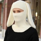 Fun Bunny Balaclava Men Costume Hats Halloween Gift Warm Soft Crocheted Hat