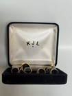Vintage Tuxedo Shirt   Kjl Tuxedo Onyx Stud Cufflinks