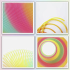 Fodoto 3-pack Large 3 5 x3 5  Rainbow Magic Spring Plastic Wire Spring Coil Toy