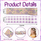 2 Rolls 10 Yards Floral Wired Edge Ribbon  2 5inch Purple Lavender Burlap Ribbon