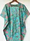 Indian Vintage 100  Cotton Long Beach Maxi Kaftan Dress One Size Caftan Kimono