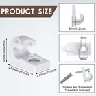 100 Pieces White Wire Shelf Clips Closet Shelves Down Wall Loop Clips Plastic   