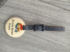 1920 s Buster Brown   Tige Celluloid Watch Type Fob   Leather Strap  exquisite 