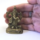 Handcrafted Detailed Brass Ganesh India Elephant God Statue    Obstacle Remover 2 